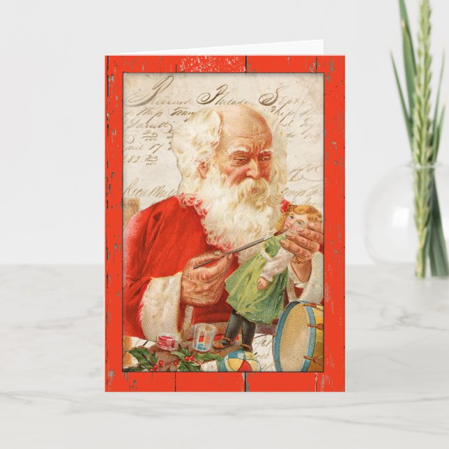Vintage Santa Christmas Card (Front)