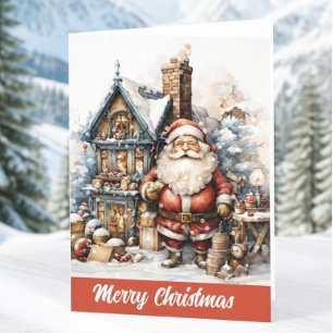 Vintage Santa Christmas Card