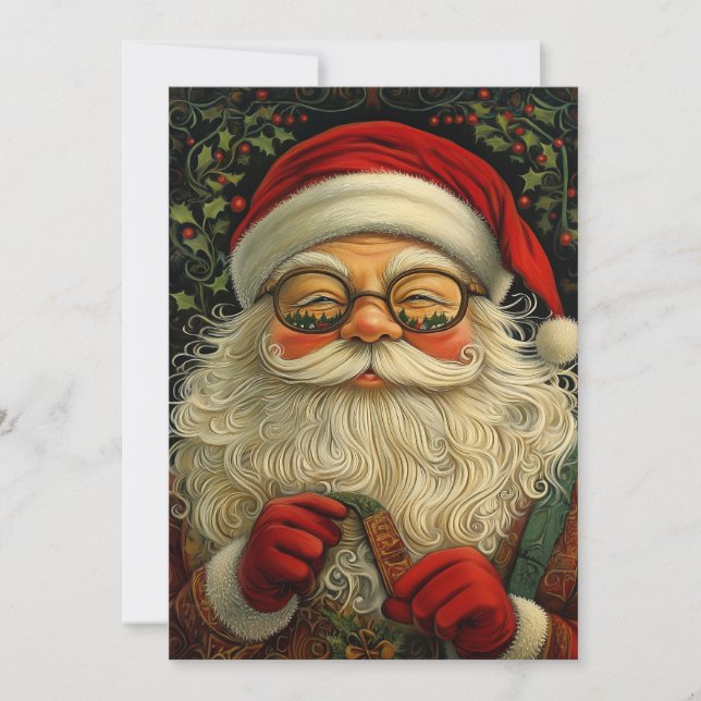 Vintage Santa Christmas Card (Front)