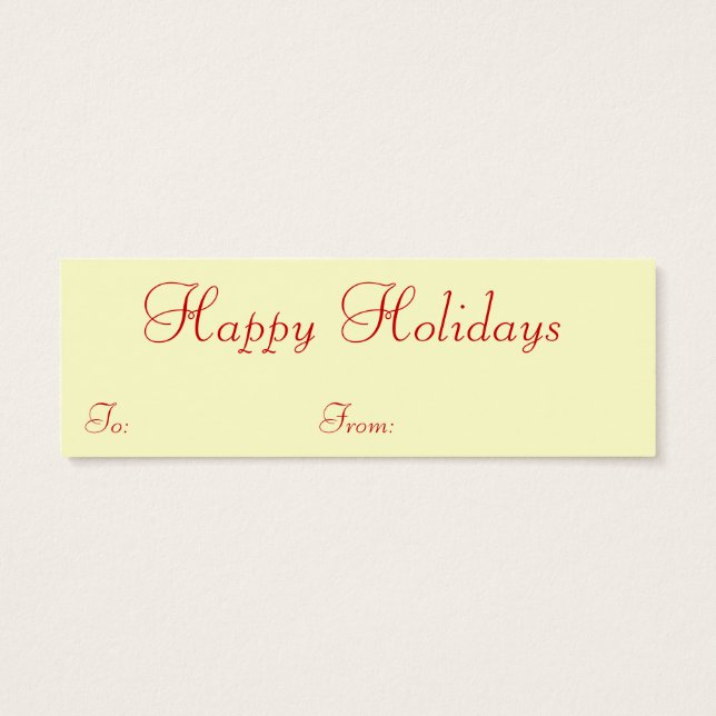 Vintage Santa Christmas Gift Tags (Back)