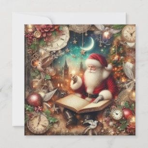 Vintage Santa Christmas Greeting Card
