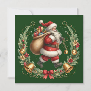 Vintage Santa Christmas Greeting Card