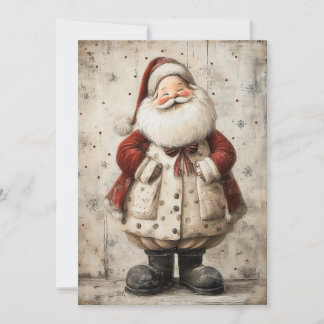 Vintage Santa Christmas Greeting Card