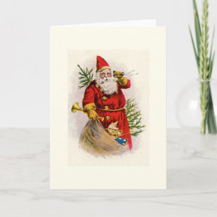 Vintage Santa Christmas Greeting Card