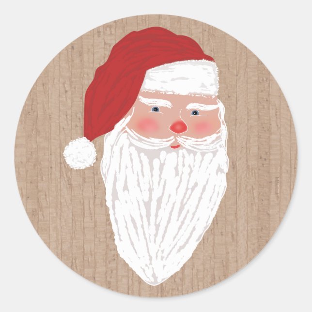 Vintage Santa Christmas Holiday Sticker (Front)