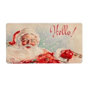 Vintage Santa Christmas Labels
