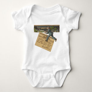 Vintage Santa Christmas Letter Baby Bodysuit