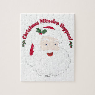Vintage Santa Christmas Miracles Happen! Jigsaw Puzzle