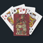 Vintage Santa Christmas Music Singing Playing Cards<br><div class="desc">Vintage Santa Claus Playing the Violin Santa Claus is having great fun in this reproduction of a vintage Christmas card. He's playing a violin as the two children in front of him are holding a candle, reading the sheet music, and singing along with a wonderful Christmas song. At their feet...</div>
