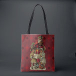 Vintage Santa Christmas Music Singing Tote Bag<br><div class="desc">Vintage Santa Claus Playing the Violin Santa Claus is having great fun in this reproduction of a vintage Christmas card. He's playing a violin as the two children in front of him are holding a candle, reading the sheet music, and singing along with a wonderful Christmas song. At their feet...</div>