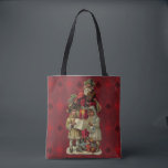 Vintage Santa Christmas Music Singing Tote Bag<br><div class="desc">Vintage Santa Claus Playing the Violin Santa Claus is having great fun in this reproduction of a vintage Christmas card. He's playing a violin as the two children in front of him are holding a candle, reading the sheet music, and singing along with a wonderful Christmas song. At their feet...</div>
