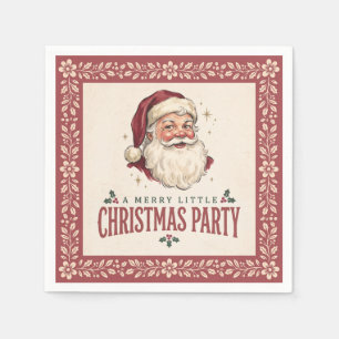 Vintage Santa Christmas Party Napkin