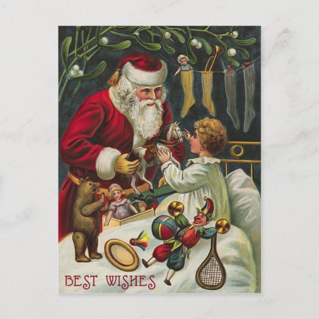 Vintage Santa Christmas Postcard (Front)