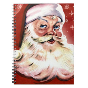 Vintage Santa Christmas Spiral Notebook