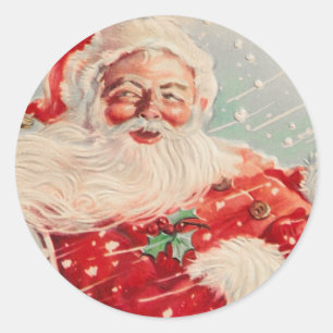 Vintage Santa Christmas sticker