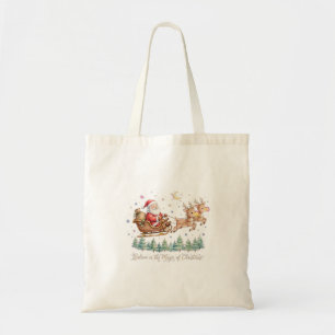 Vintage Santa–Christmas tote bag