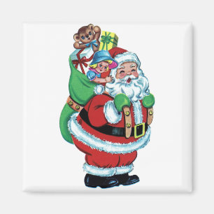 Vintage Santa Christmas traditional Magnet