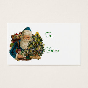 Vintage Santa & Christmas Tree Gift Tags