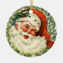 Vintage Santa Christmas Tree Ornament