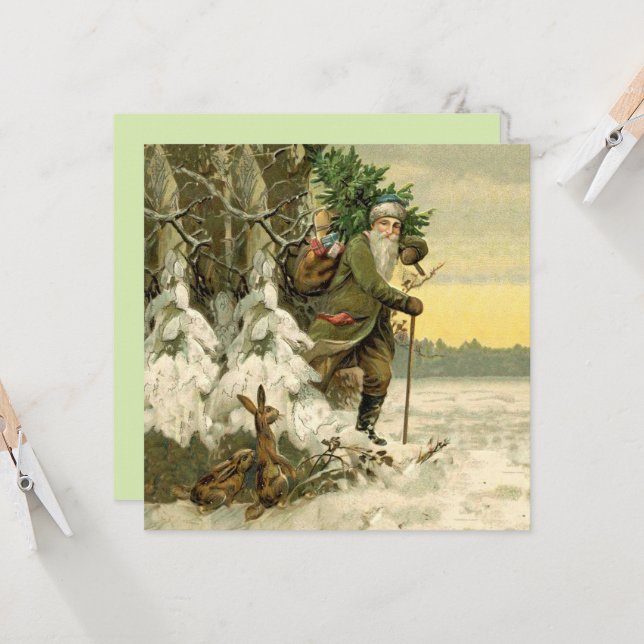 Vintage Santa Christmas Victorian Holiday (Front/Back In Situ)