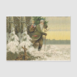 Vintage Santa Christmas Victorian Holiday Tissue Paper