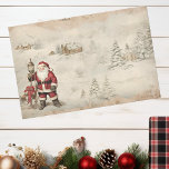 Vintage Santa Christmas Winter Decoupage Tissue Paper<br><div class="desc">This design may be personalised by choosing the Edit Design option. You may also transfer onto other items. Contact me at colorflowcreations@gmail.com or use the chat option at the top of the page if you wish to have this design on another product or need assistance. See more of my designs...</div>