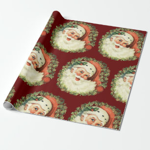 Vintage Santa Christmas Wrapping Paper