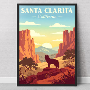 Vintage Santa Clarita California Poster
