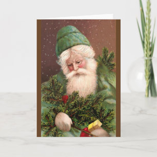 Vintage Santa Claus 10 Holiday Card