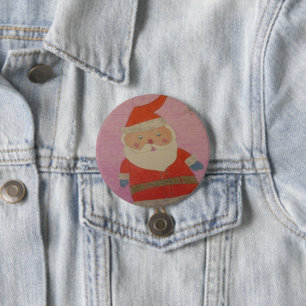 Vintage Santa Claus 7.5 Cm Round Badge
