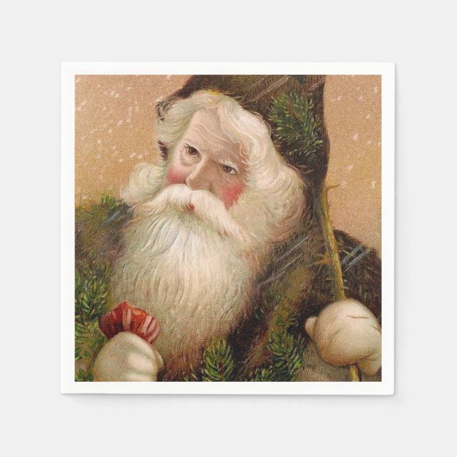 Vintage Santa Claus 8 Napkin (Front)