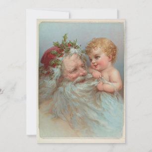Vintage Santa Claus Baby Child Christmas Holiday