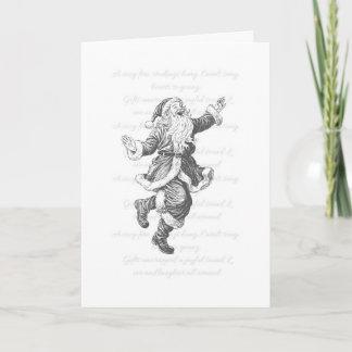 Vintage Santa Claus black and white retro card
