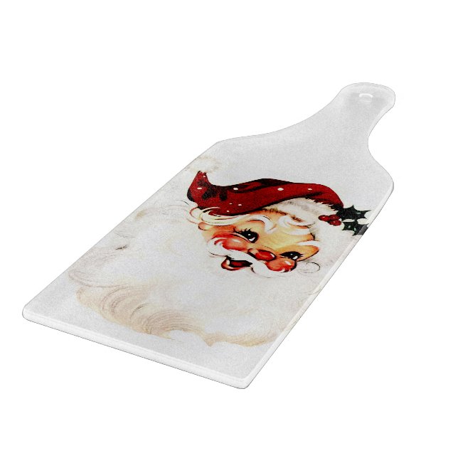 Vintage Santa Claus: Cheerful Holiday Charm Cutting Board (Corner)