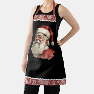 Vintage Santa Claus Christmas Apron