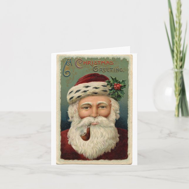 Vintage Santa Claus Christmas Card (Front)