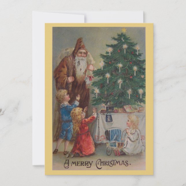Vintage Santa Claus Christmas Card (Front)