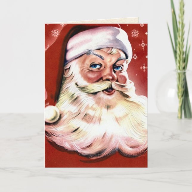 Vintage Santa Claus Christmas Card (Front)