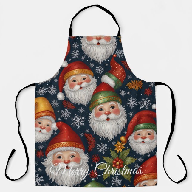 Vintage Santa Claus Christmas Collection Apron (Front)