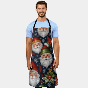 Vintage Santa Claus Christmas Collection Apron