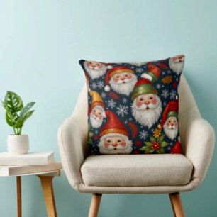 Vintage Santa Claus Christmas Collection Cushion