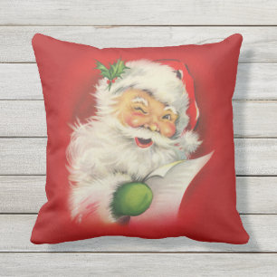 Vintage Santa Claus Christmas Cushion