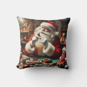 Vintage Santa Claus Christmas decor Cushion