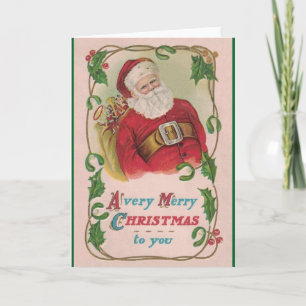 Vintage Santa Claus Christmas Greeting Card