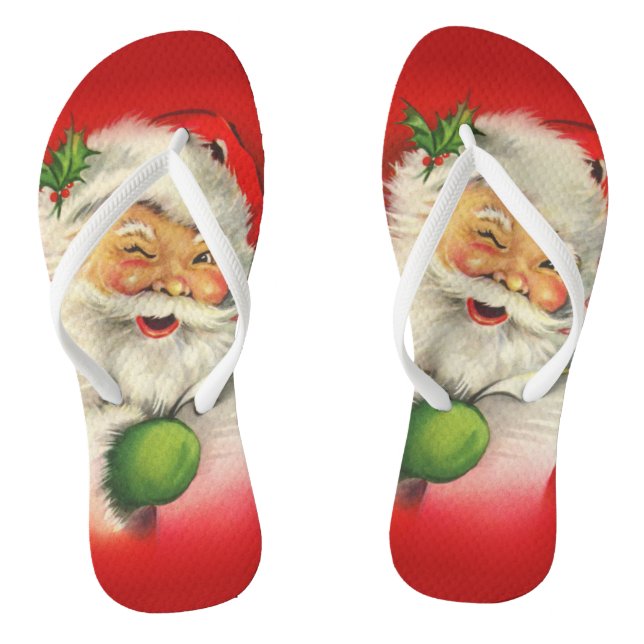 Vintage Santa Claus Christmas Jandals (Footbed)