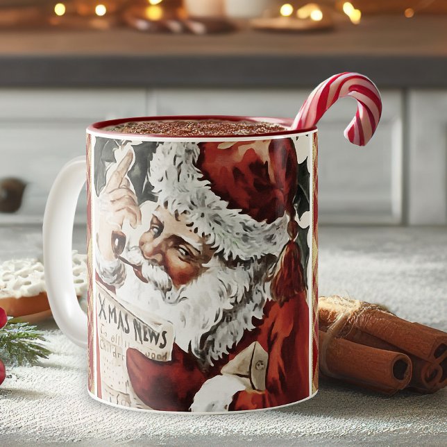Vintage Santa Claus Christmas Mug (vintage Santa Claus Christmas coffee mug)