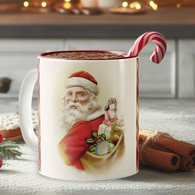 Vintage Santa Claus Christmas Mug (vintage Santa Claus Christmas coffee mug)