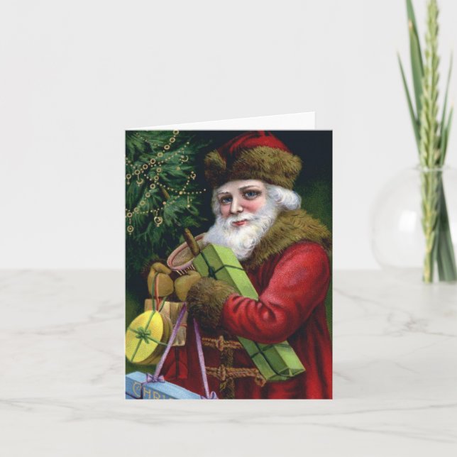 Vintage Santa Claus Christmas Note Cards Notecards (Front)
