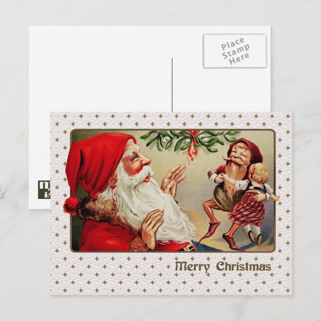 Vintage Santa Claus Christmas Postcards (Front/Back)