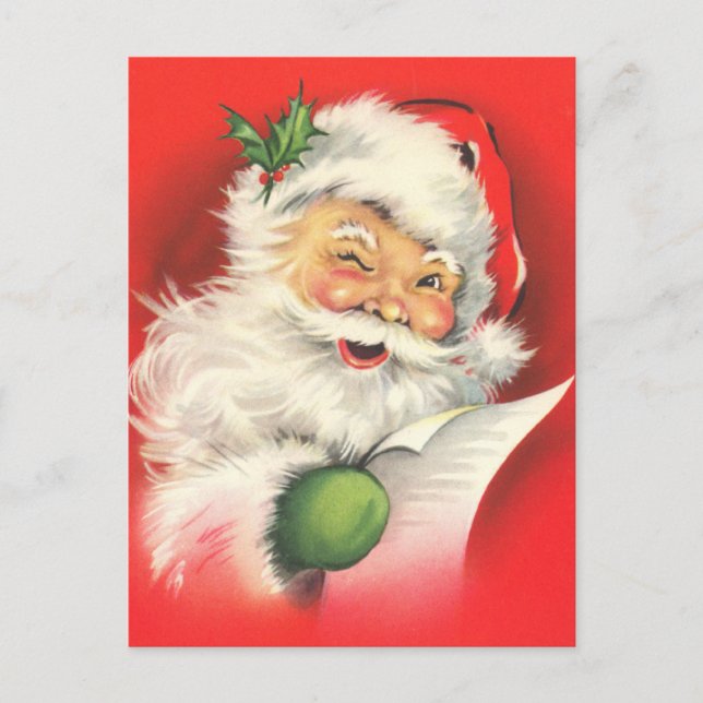 Vintage Santa Claus Christmas Postcards (Front)